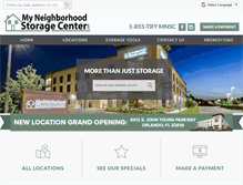 Tablet Screenshot of myneighborhoodstoragecenter.com